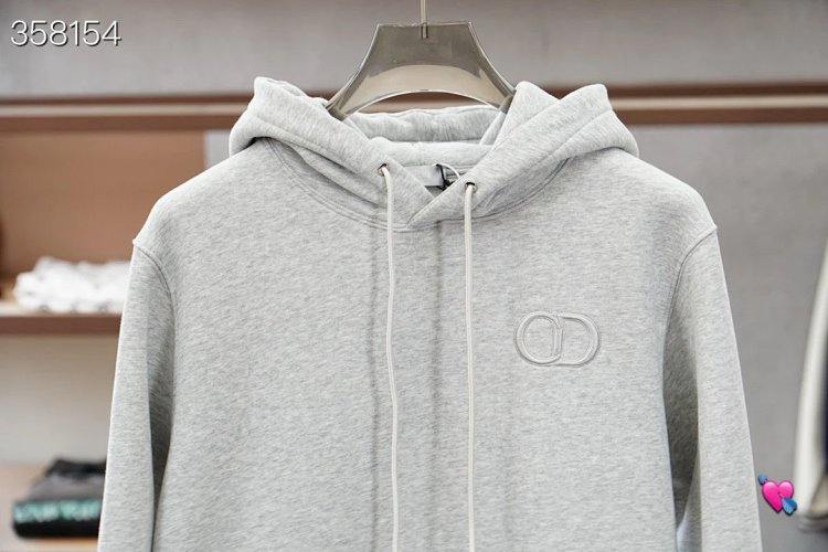 DiorDior classic CD embroidered hooded pure cotton men's fashionable casual hooded sweatshirt | Suyp