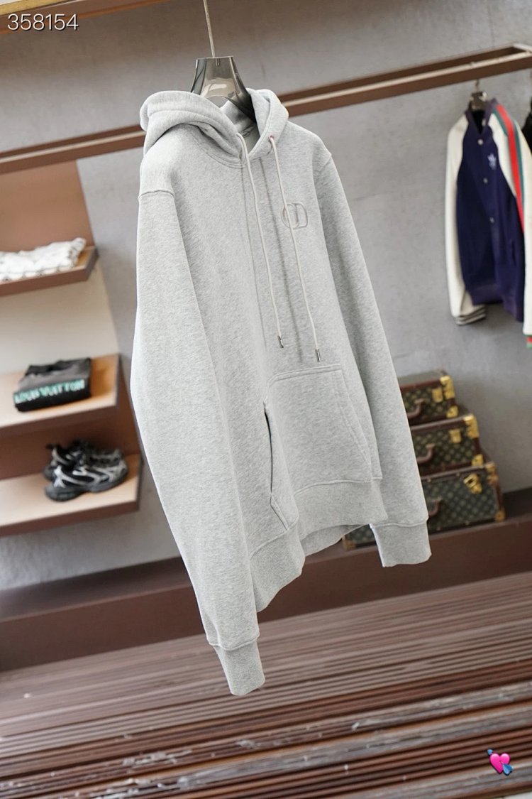 DiorDior classic CD embroidered hooded pure cotton men's fashionable casual hooded sweatshirt | Suyp