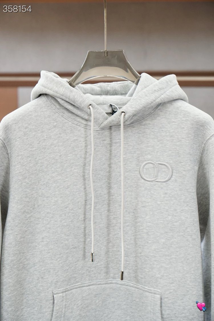 DiorDior classic CD embroidered hooded pure cotton men's fashionable casual hooded sweatshirt | Suyp