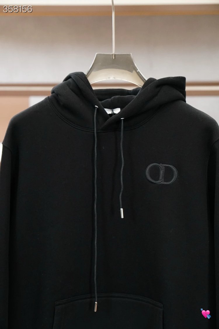 DiorDior classic CD embroidered hooded pure cotton men's fashionable casual hooded sweatshirt | Suyp