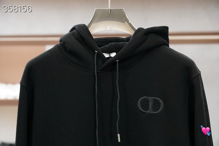 DiorDior classic CD embroidered hooded pure cotton men's fashionable casual hooded sweatshirt | Suyp