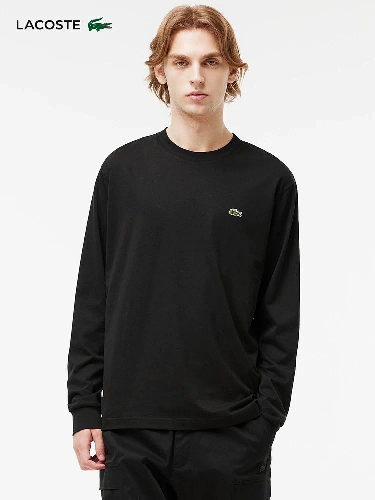 LACOSTE  French crocodile men's pure cotton round neck long sleeved T-shirt TH7307 | Suyperbuy Sprea