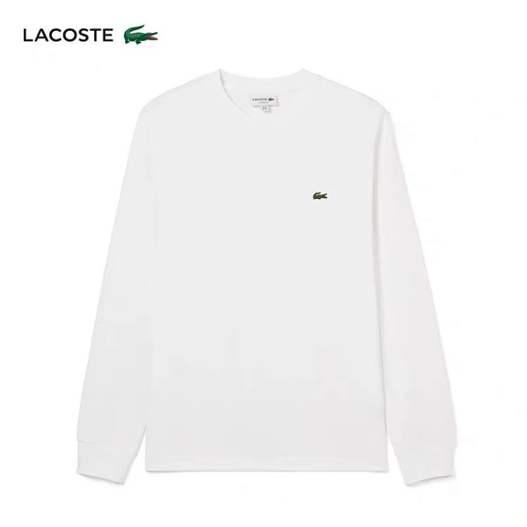 LACOSTE  French crocodile men's pure cotton round neck long sleeved T-shirt TH7307