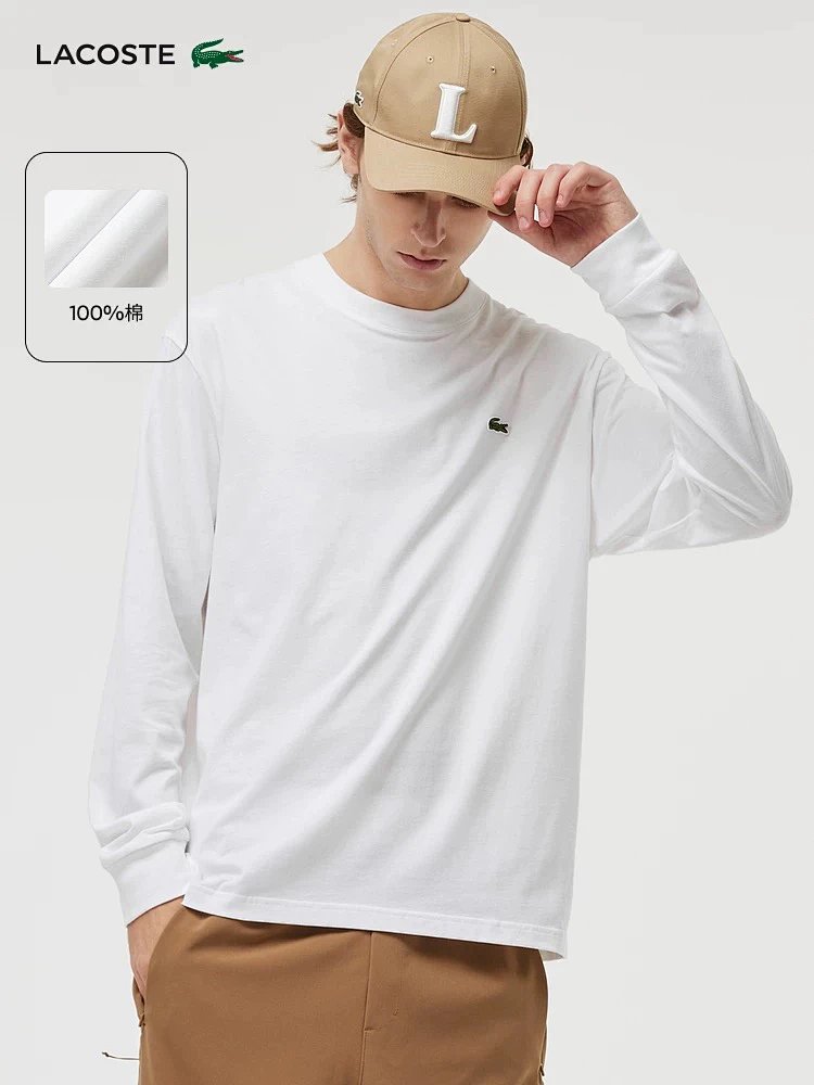 LACOSTE  French crocodile men's pure cotton round neck long sleeved T-shirt TH7307 | Suyperbuy Sprea