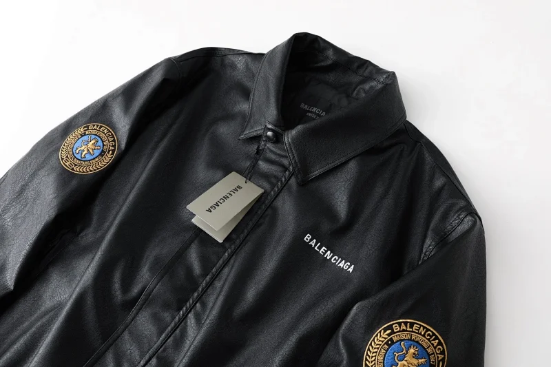 Balenciaga   Simulated PU leather jacket with loose fit | Suyperbuy Spreadsheet