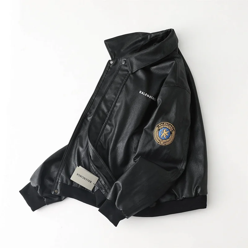 Balenciaga   Simulated PU leather jacket with loose fit | Suyperbuy Spreadsheet