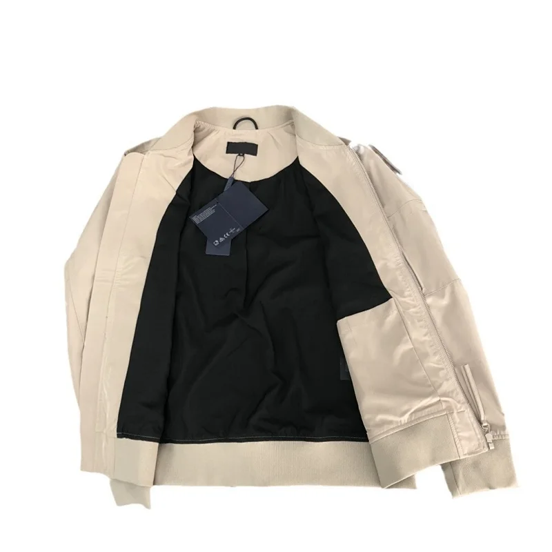 Prada men's jacket baseball collar zipper jacket cardigan solid color men's casual | Suyperbuy Sprea