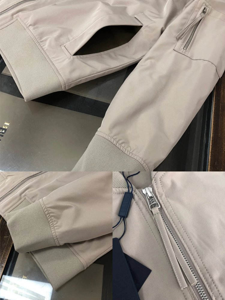 Prada men's jacket baseball collar zipper jacket cardigan solid color men's casual | Suyperbuy Sprea