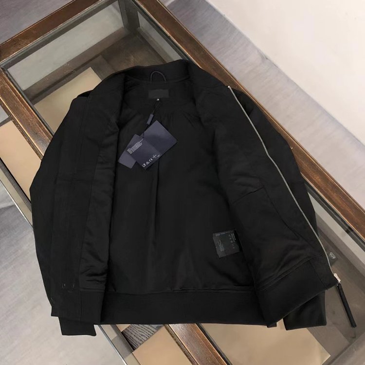 Prada men's jacket baseball collar zipper jacket cardigan solid color men's casual | Suyperbuy Sprea