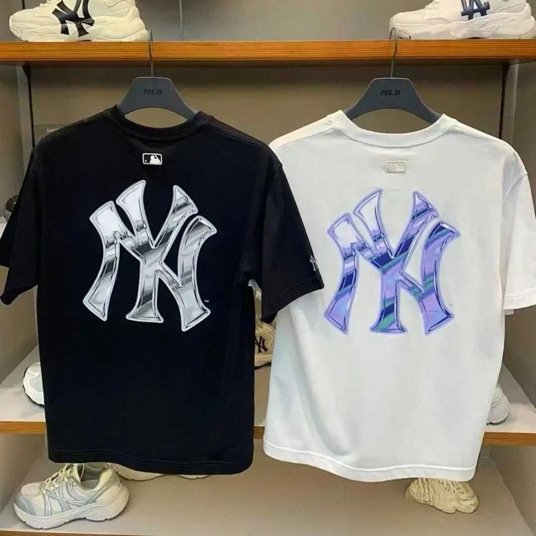 MLBLight luxury short sleeved t-shirt men's round neck half sleeved top unisex