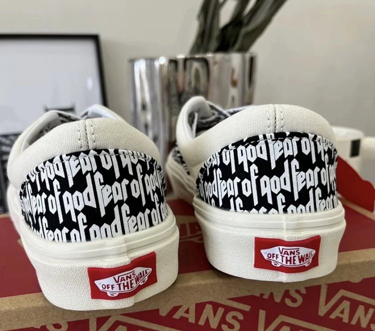 Vans board shoes, one foot low cut shoesFear of God x Vans Era 95 dx white black fog  | Suyperbuy Sp