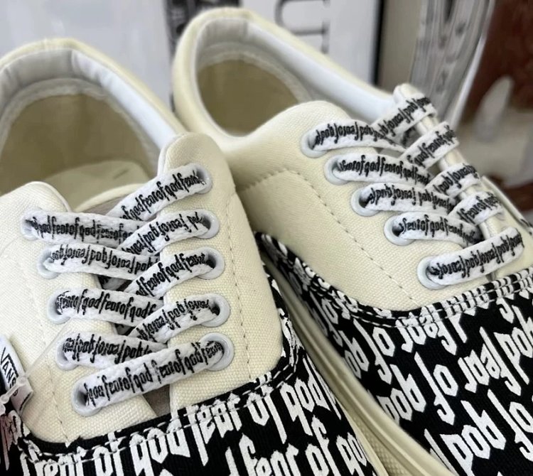 Vans board shoes, one foot low cut shoesFear of God x Vans Era 95 dx white black fog  | Suyperbuy Sp