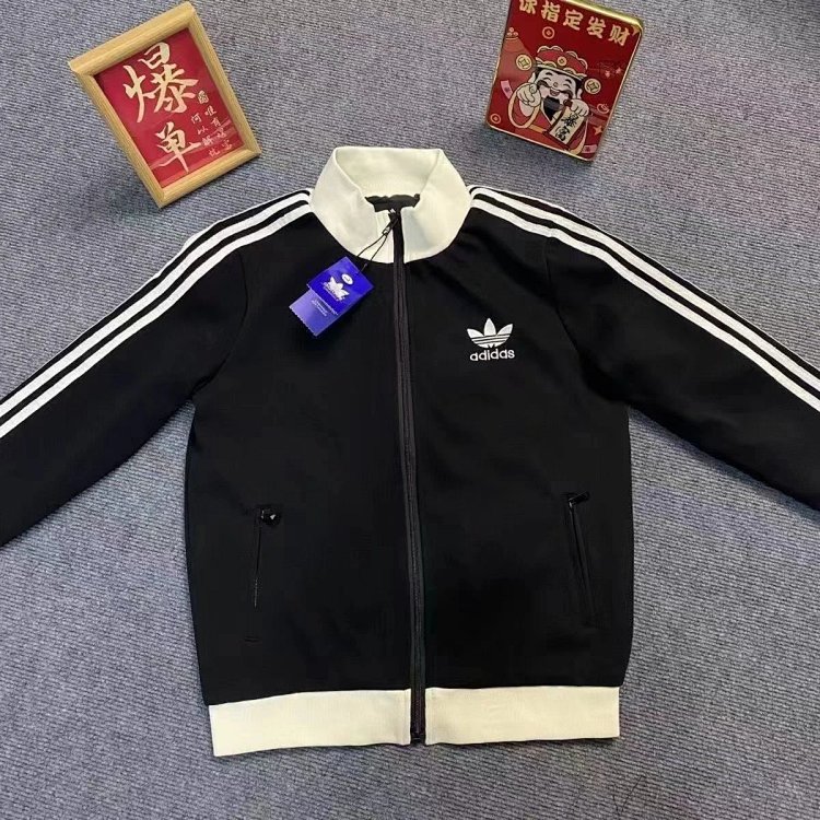 Adidas Clover Jacket Double Zipper Men's and Women's Embroidered Trendy Jacket | Suyperbuy Spreadshe