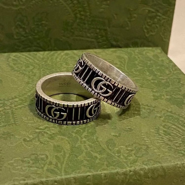Couple Pair Ring 925 Silver Gucci GUUCI Vintage Double G Ring Vintage Vintage Vi