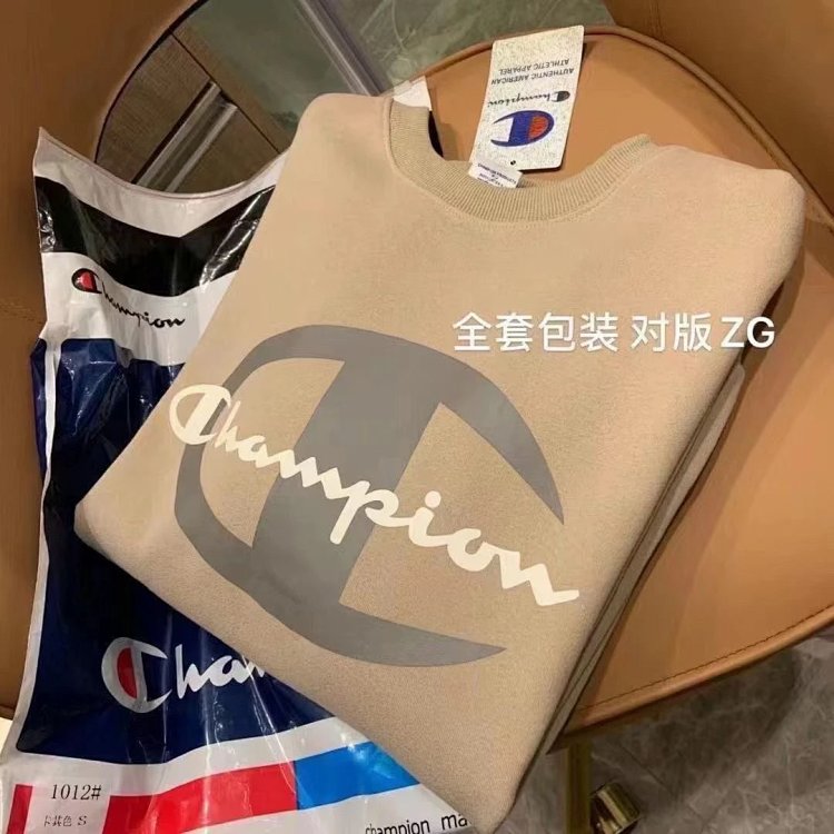 Champion plus velvet sweatshirt long sleeved unisex couple casual pullover sports top trendy | Suype