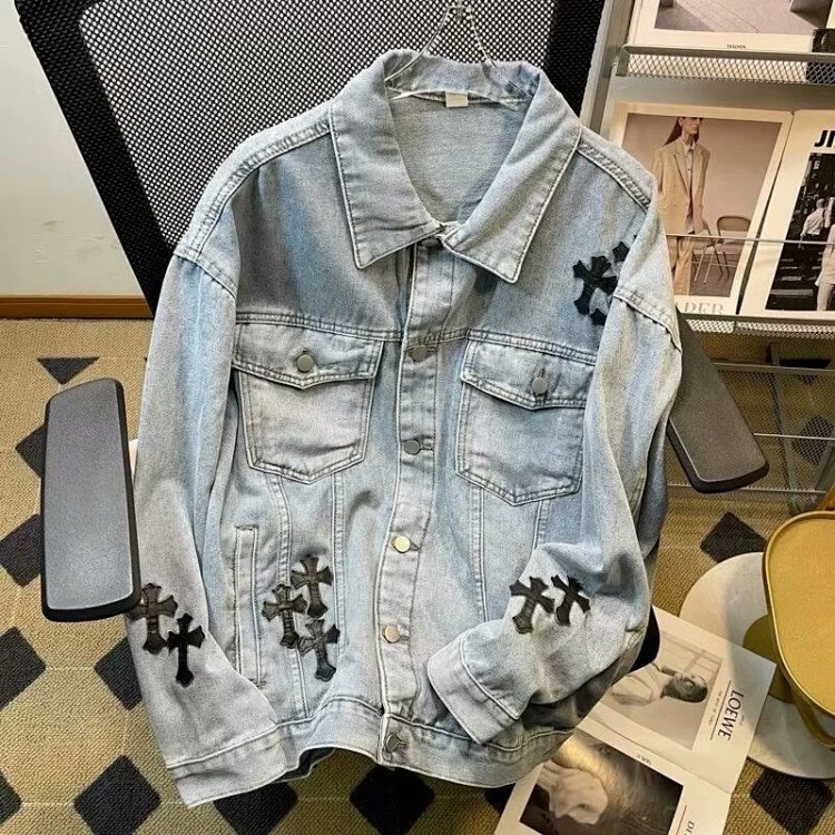 Chrome Hearts Light Luxury Cowboy Printed Coat Spring and Autumn Unisex Trendy B