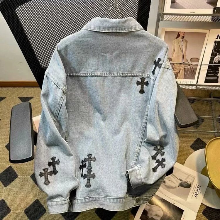 Chrome Hearts Light Luxury Cowboy Printed Coat Spring and Autumn Unisex Trendy Brand Men | Suyperbuy