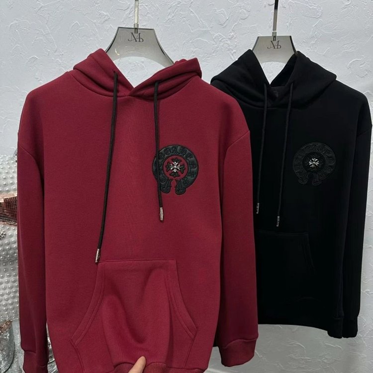Chrome Hearts hooded sweatshirt, autumn and winter cross long sleeved fleece jacket | Suyperbuy Spre