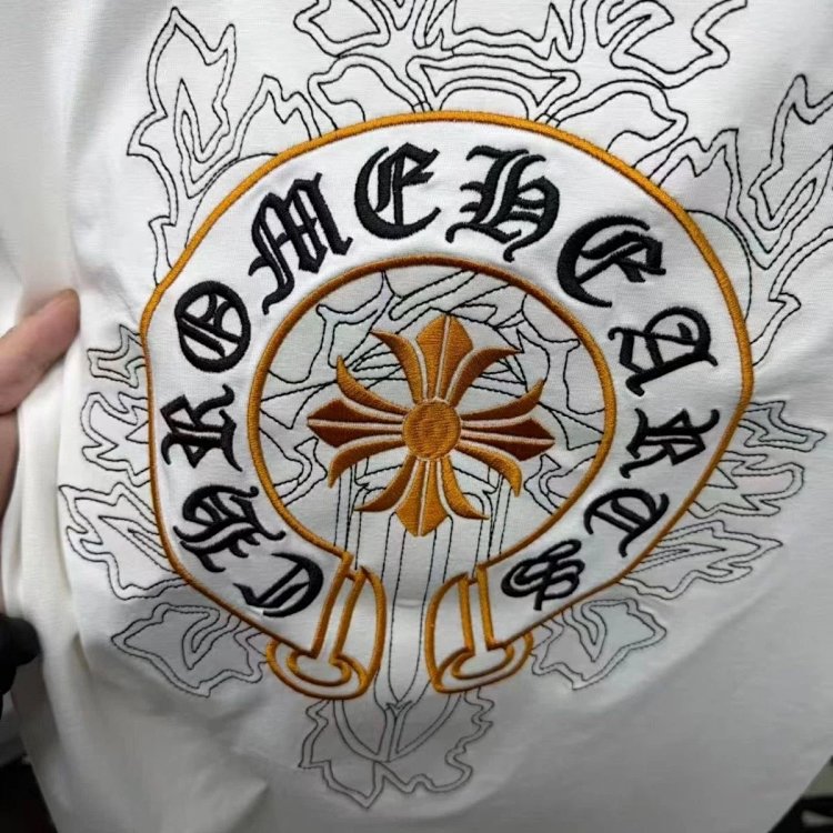 Chrome Hearts Light Luxury Embroidered Short Sleeve T-shirt Black and White Unisex | Suyperbuy Sprea