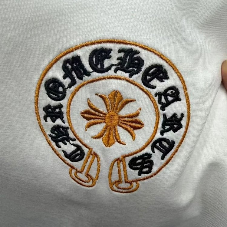 Chrome Hearts Light Luxury Embroidered Short Sleeve T-shirt Black and White Unisex | Suyperbuy Sprea
