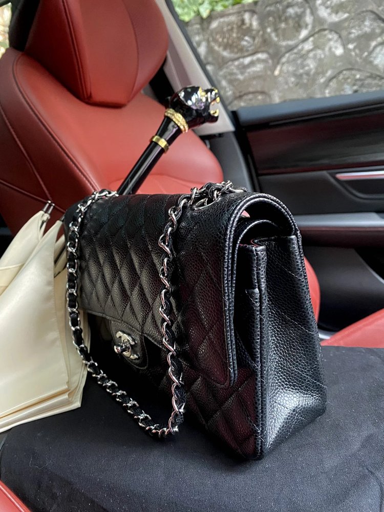 Chanel genuine leather women's bag with diamond grid chain shoulder crossbody bag | Suyperbuy Spread