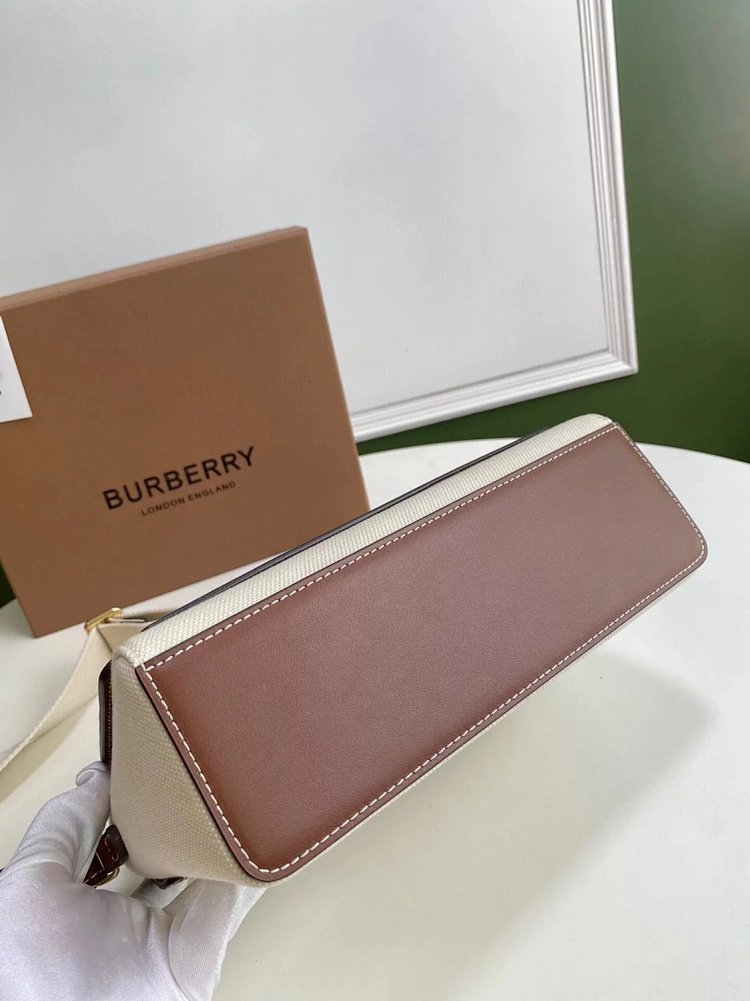 Burberry crossbody bag, single shoulder women's bag, Vintage plaid patchwork leather, Note crossbody