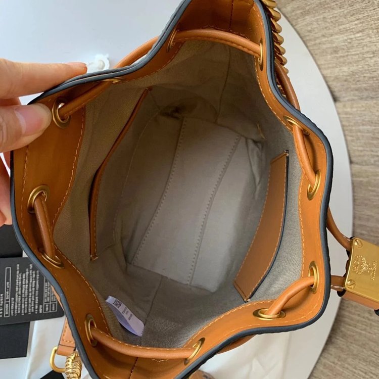 MCM Mini Drawstring Bucket Bag Imported Original Single Handbag Shoulder Bag Crossbody Bag | Suyperb