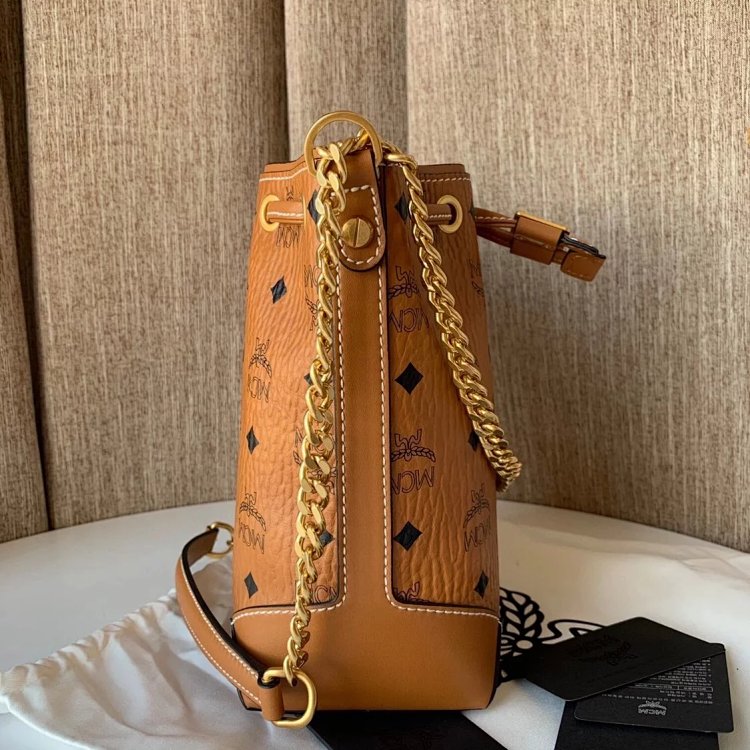 MCM Mini Drawstring Bucket Bag Imported Original Single Handbag Shoulder Bag Crossbody Bag | Suyperb