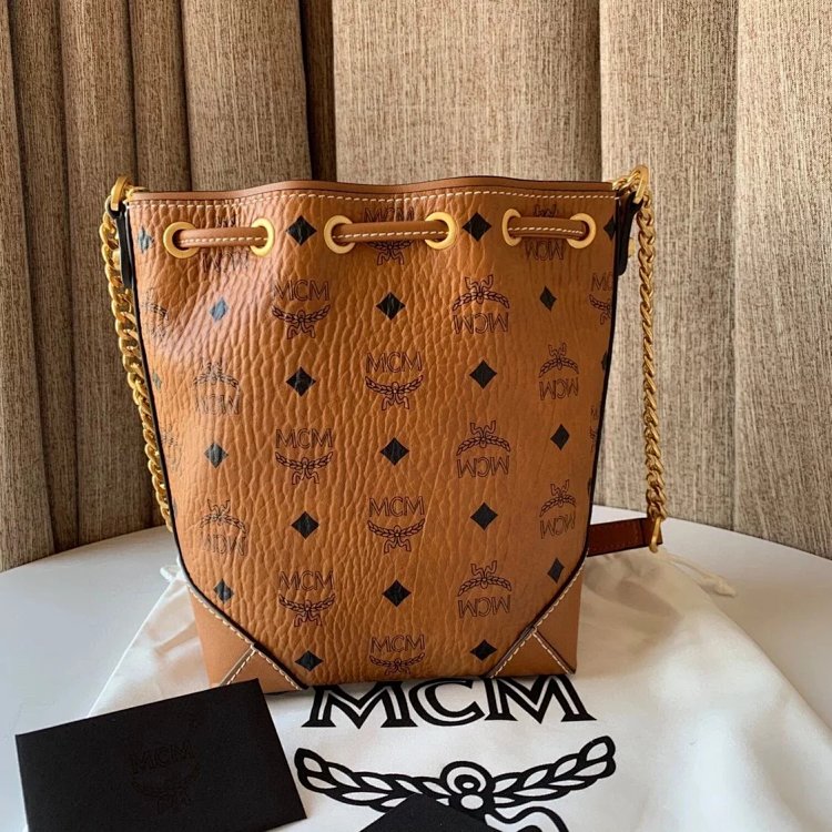 MCM Mini Drawstring Bucket Bag Imported Original Single Handbag Shoulder Bag Crossbody Bag | Suyperb