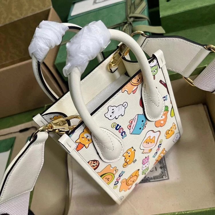 Gucci animal print mini tote bag music score bag crossbody bag shoulder bag unisex 699406 | Suyperbu
