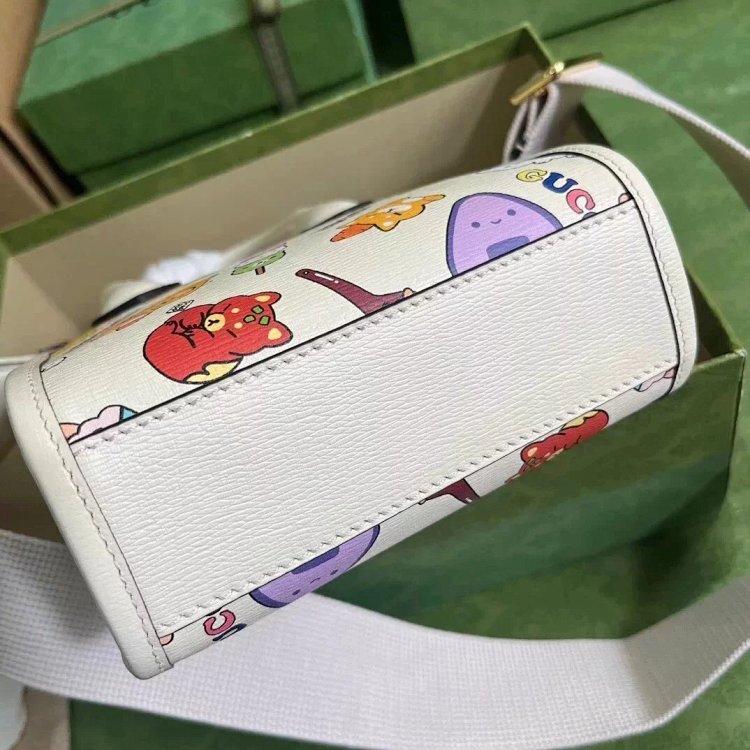 Gucci animal print mini tote bag music score bag crossbody bag shoulder bag unisex 699406 | Suyperbu