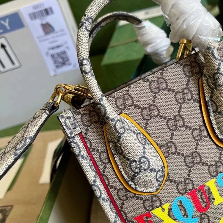Gucci animal print mini tote bag music score bag crossbody bag shoulder bag unisex 699406 | Suyperbu