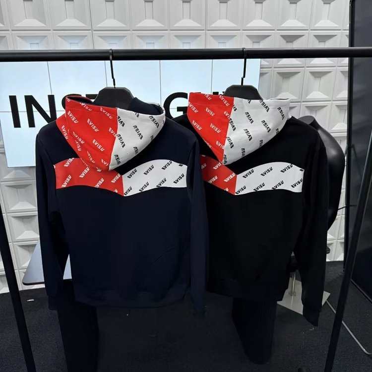 EVISU hooded red and white hoodie | Suyperbuy Spreadsheet