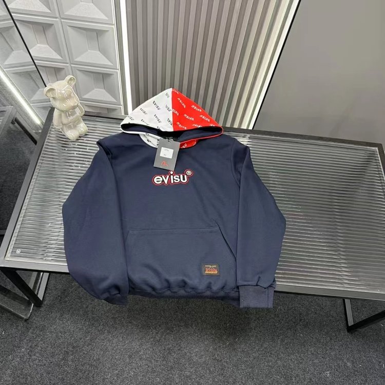 EVISU hooded red and white hoodie | Suyperbuy Spreadsheet