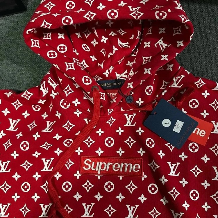 Supreme Co branded Full Print Red Hoodie | Suyperbuy Spreadsheet