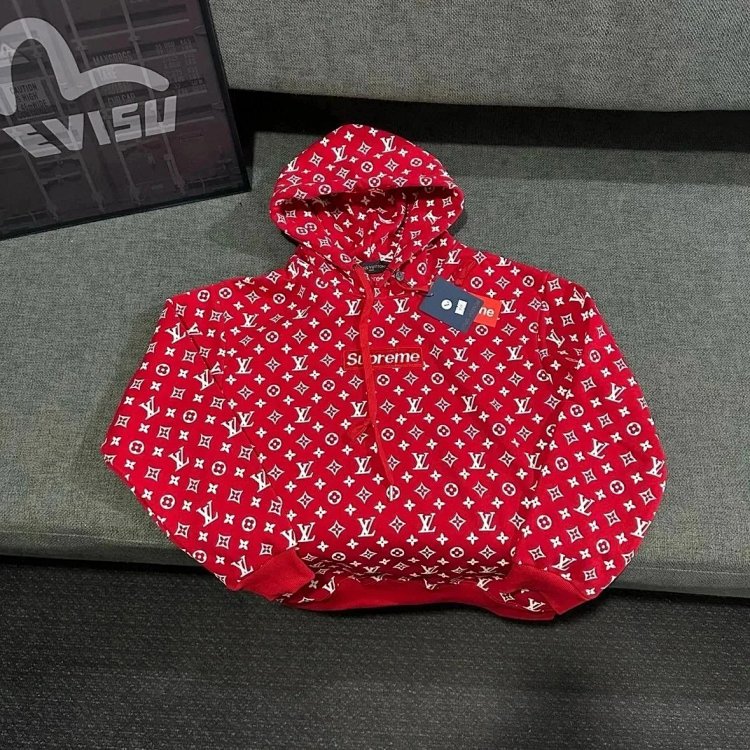 Supreme Co branded Full Print Red Hoodie | Suyperbuy Spreadsheet