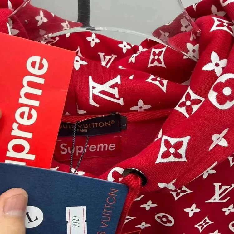 Supreme Co branded Full Print Red Hoodie | Suyperbuy Spreadsheet