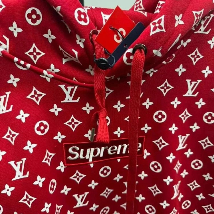 Supreme Co branded Full Print Red Hoodie | Suyperbuy Spreadsheet