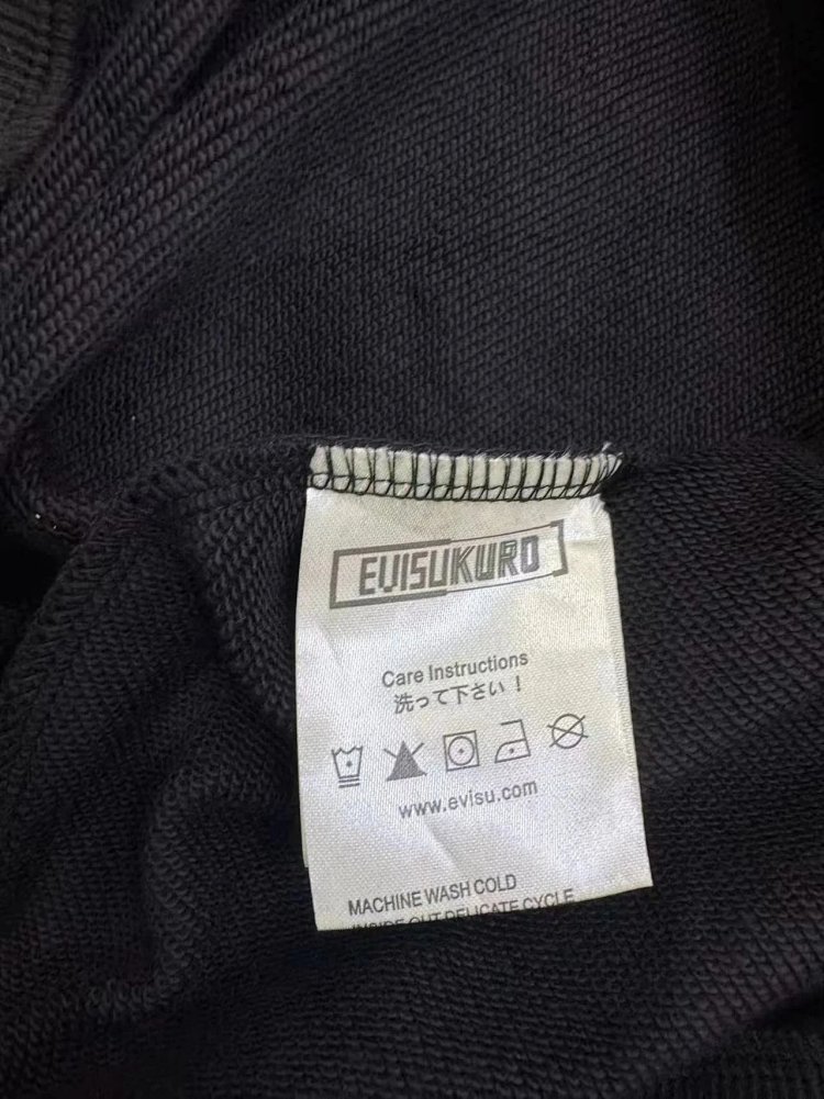 EVISU  Black gold hooded heavyweight hoodie | Suyperbuy Spreadsheet
