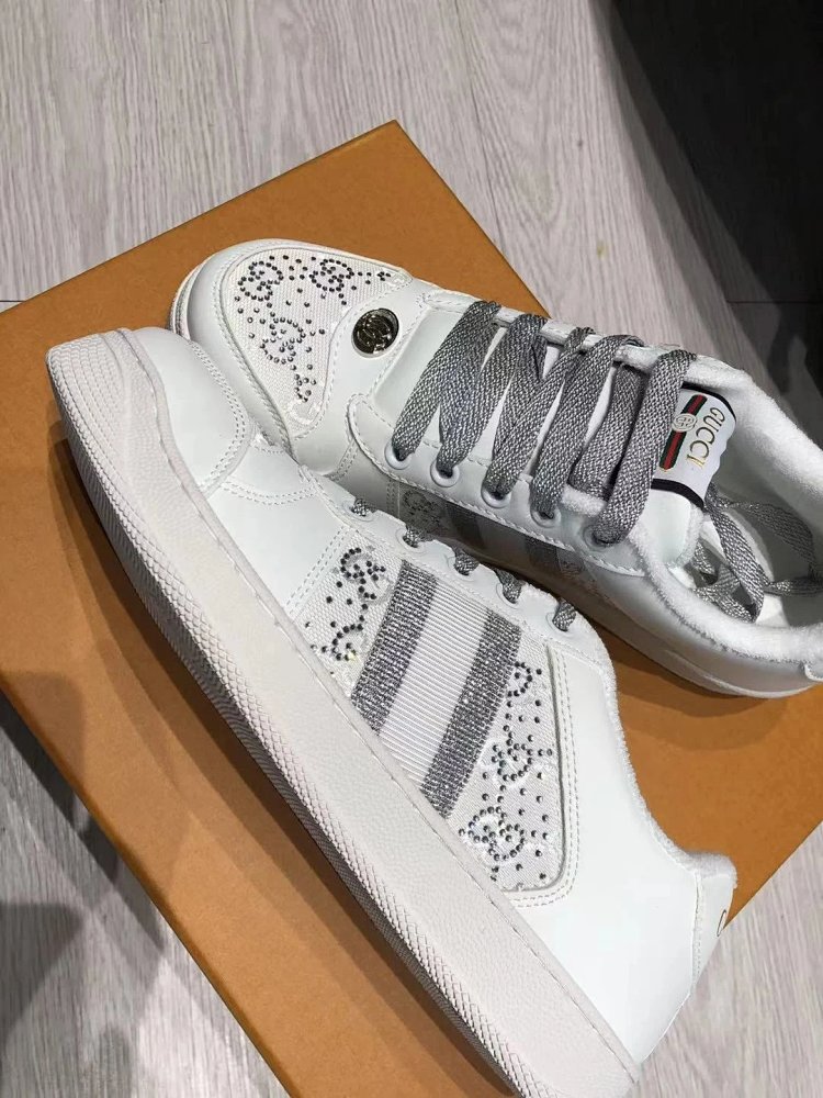 GUCCI dirty shoes, white rhinestone style fashionable board shoes | Suyperbuy Spreadsheet