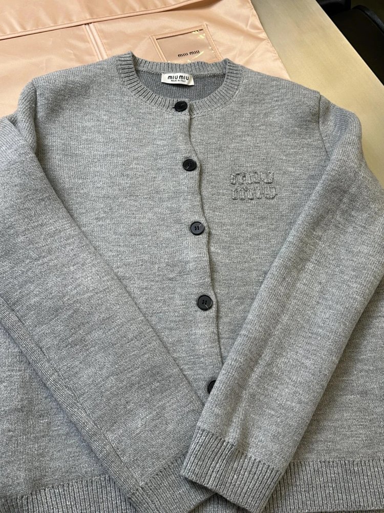 Miumiu Knitted Cardigan Trendy Sweater