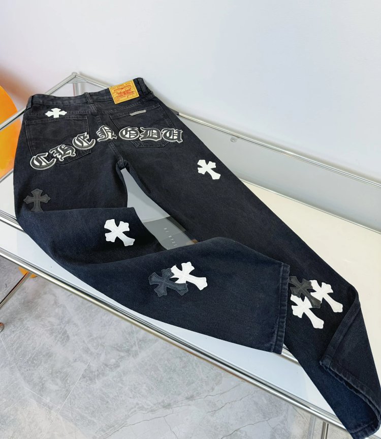 Chrome Hearts  High Street American Limited Loose Trendy Brand Washed Pants | Suyperbuy Spreadsheet