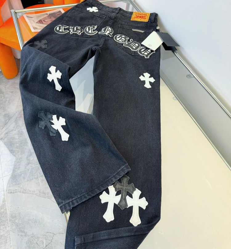 Chrome Hearts  High Street American Limited Loose Trendy Brand Washed Pants | Suyperbuy Spreadsheet