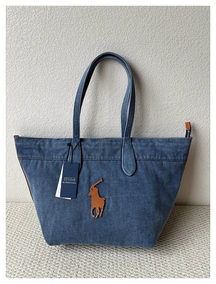 Ralph Lauren  Washed denim blue tote bag | Suyperbuy Spreadsheet