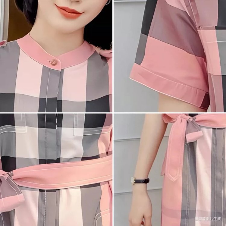 Burberry  British style casual mid length shirt skirt with floral patterns | Suyperbuy Spreadsheet