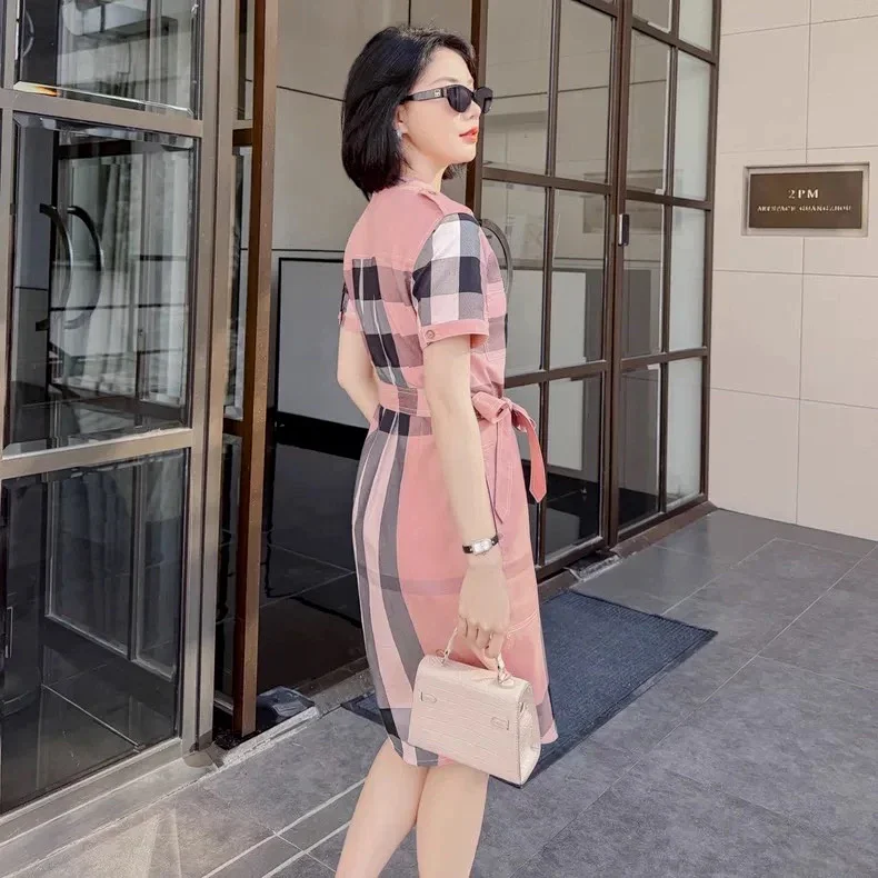 Burberry  British style casual mid length shirt skirt with floral patterns | Suyperbuy Spreadsheet