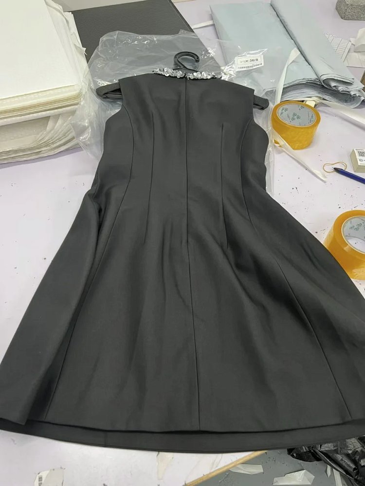 Temperament  skirt   socialite solid color sleeveless waist cinching slimming dress | Suyperbuy Spre